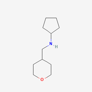 molecular formula C11H21NO B1400713 N-[(oxan-4-yl)methyl]cyclopentanamine CAS No. 1174669-34-1