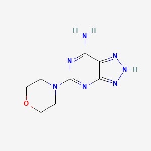 molecular formula C8H11N7O B14007137 5-morpholin-4-yl-2H-triazolo[4,5-d]pyrimidin-7-amine CAS No. 92335-27-8