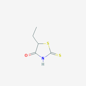 molecular formula C5H7NOS2 B14007161 5-Ethyl-2-sulfanylidene-1,3-thiazolidin-4-one CAS No. 1986-43-2