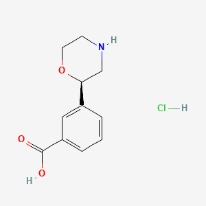 (R)-3-(Morpholin-2-YL)benzoic acid hydrochloride