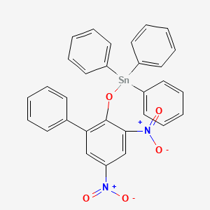 [(3,5-Dinitro[1,1'-biphenyl]-2-yl)oxy](triphenyl)stannane