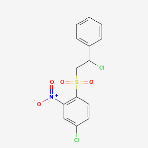 4-Chloro-1-[(2-chloro-2-phenylethyl)sulfonyl]-2-nitrobenzene