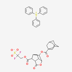 Triphenylsulfonium 2-((6-((adamantane-1-carbonyl)oxy)-2-oxohexahydro-2H-3,5-methanocyclopenta[b]furan-7-carbonyl)oxy)-1,1-difluoroethane-1-sulfonate