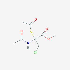 Methyl N-acetyl-2-(acetylsulfanyl)-3-chloroalaninate