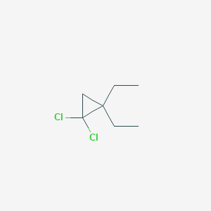 molecular formula C7H12Cl2 B14007322 1,1-Dichloro-2,2-diethylcyclopropane CAS No. 5685-45-0