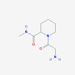 molecular formula C9H17N3O2 B1400734 1-(2-aminoacetyl)-N-methylpiperidine-2-carboxamide CAS No. 1218412-48-6