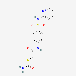 S-[2-oxo-2-[4-(pyridin-2-ylsulfamoyl)anilino]ethyl] carbamothioate