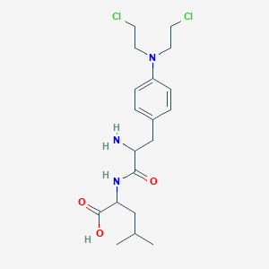 2-[[2-Amino-3-[4-[bis(2-chloroethyl)amino]phenyl]propanoyl]amino]-4-methyl-pentanoic acid