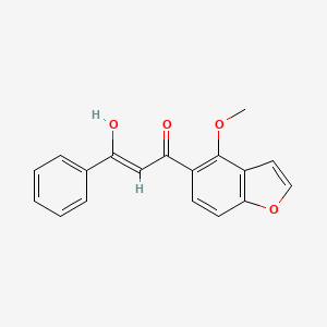 molecular formula C18H14O4 B14007384 (Z)-3-hydroxy-1-(4-methoxy-1-benzofuran-5-yl)-3-phenylprop-2-en-1-one 