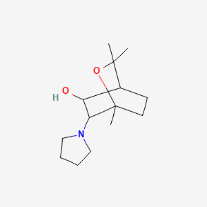 molecular formula C14H25NO2 B14007400 2,2,4-Trimethyl-5-pyrrolidin-1-yl-3-oxabicyclo[2.2.2]octan-6-ol CAS No. 76735-19-8