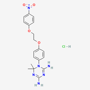 6,6-Dimethyl-1-[4-[2-(4-nitrophenoxy)ethoxy]phenyl]-1,3,5-triazine-2,4-diamine;hydrochloride