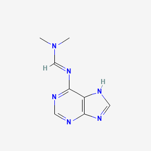 molecular formula C8H10N6 B14007416 N,N-dimethyl-N'-(7H-purin-6-yl)methanimidamide CAS No. 28856-55-5