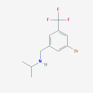 molecular formula C11H13BrF3N B1400742 (3-溴-5-三氟甲基苄基)-异丙胺 CAS No. 1262382-92-2