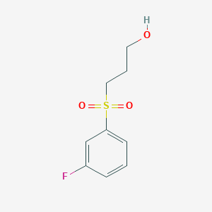 molecular formula C9H11FO3S B1400743 3-(3-Fluorophenylsulfonyl)propan-1-ol CAS No. 1020734-55-7
