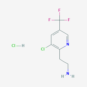 molecular formula C8H9Cl2F3N2 B1400744 2-[3-氯-5-(三氟甲基)吡啶-2-基]乙胺盐酸盐 CAS No. 326816-37-9
