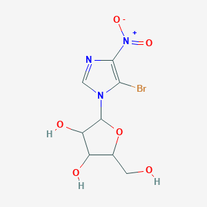 molecular formula C8H10BrN3O6 B14007450 5-Bromo-4-nitro-1-pentofuranosyl-1h-imidazole CAS No. 10357-25-2