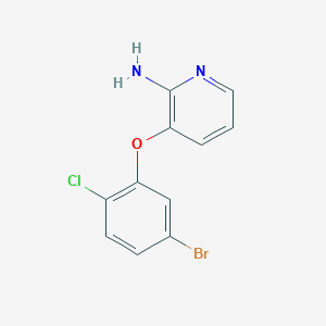 molecular formula C11H8BrClN2O B1400747 3-(5-溴-2-氯苯氧基)吡啶-2-胺 CAS No. 953045-13-1