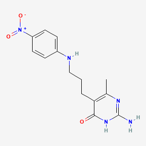 4(3H)-Pyrimidinone,2-amino-6-methyl-5-[3-[(4-nitrophenyl)amino]propyl]-