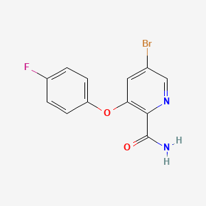 molecular formula C12H8BrFN2O2 B1400748 5-Bromo-3-(4-fluorophenoxy)picolinamide CAS No. 953045-22-2