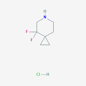 molecular formula C7H12ClF2N B1400752 4,4-Difluoro-6-azaspiro[2.5]octane hydrochloride CAS No. 1282532-00-6