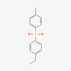 molecular formula C15H16O2S B14007525 1-Ethyl-4-[(4-methylphenyl)sulfonyl]benzene CAS No. 5184-66-7