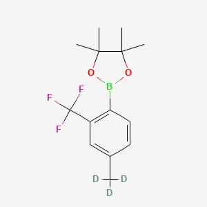 molecular formula C14H18BF3O2 B14007531 2-Trifluoromethyl-4-(methyl-d3)-phenylboronic acid pinacol ester 