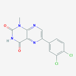 molecular formula C13H8Cl2N4O2 B14007544 6-(3,4-Dichlorophenyl)-1-methylpteridine-2,4-dione CAS No. 64233-28-9