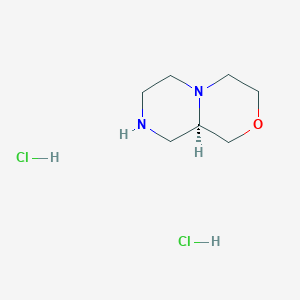 molecular formula C7H16Cl2N2O B1400758 (R)-Octahydropyrazino[2,1-c][1,4]oxazine dihydrochloride CAS No. 1126432-04-9