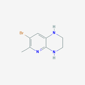 molecular formula C8H10BrN3 B1400760 7-Bromo-1,2,3,4-tetrahydro-6-methylpyrido[2,3-b]pyrazine CAS No. 1227075-76-4