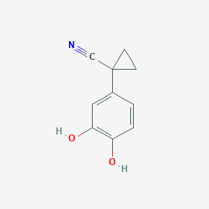 molecular formula C10H9NO2 B1400761 1-(3,4-Dihydroxyphenyl)cyclopropanecarbonitrile CAS No. 952664-49-2