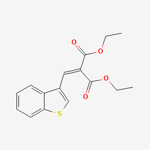 molecular formula C16H16O4S B14007611 Diethyl(1-benzothiophen-3-ylmethylidene)propanedioate CAS No. 5381-31-7