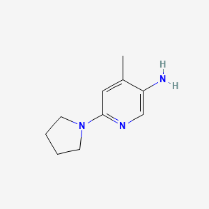 molecular formula C10H15N3 B1400765 3-Amino-4-methyl-6-(pyrrolidin-1-yl)pyridine CAS No. 850172-55-3