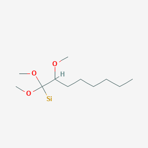 molecular formula C11H23O3Si B14007652 1,1,2-Trimethoxyoctylsilicon 