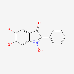 molecular formula C16H13NO4 B14007653 5,6-Dimethoxy-1-oxido-2-phenylindol-1-ium-3-one CAS No. 69511-80-4