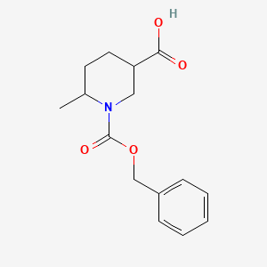 molecular formula C15H19NO4 B1400770 1-(Benzyloxycarbonyl)-6-methylpiperidine-3-carboxylic acid CAS No. 908245-09-0