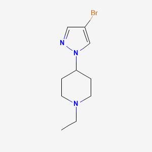 molecular formula C10H16BrN3 B1400773 4-(4-bromo-1H-pyrazol-1-yl)-1-ethylpiperidine CAS No. 1309961-03-2