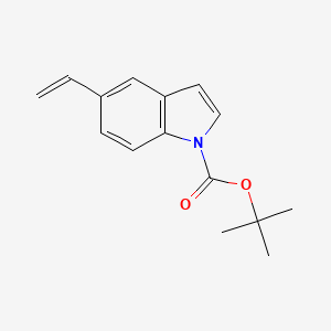 molecular formula C15H17NO2 B1400774 叔丁基-5-乙烯基-1H-吲哚-1-羧酸酯 CAS No. 561307-68-4