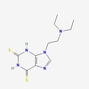 molecular formula C11H17N5S2 B14007745 9-[2-(diethylamino)ethyl]-3H-purine-2,6-dithione CAS No. 69818-44-6