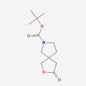 molecular formula C12H19NO4 B14007761 Tert-butyl 3-oxo-2-oxa-7-azaspiro[4.4]nonane-7-carboxylate 