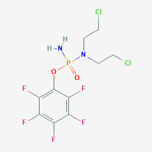 N-[amino-(2,3,4,5,6-pentafluorophenoxy)phosphoryl]-2-chloro-N-(2-chloroethyl)ethanamine