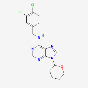 N-[(3,4-dichlorophenyl)methyl]-9-(oxan-2-yl)purin-6-amine