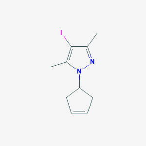molecular formula C10H13IN2 B1400779 1-(Cyclopent-3-en-1-yl)-4-iodo-3,5-dimethyl-1H-pyrazole CAS No. 1350323-36-2