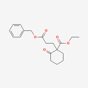 Cyclohexanepropanoicacid, 1-(ethoxycarbonyl)-2-oxo-, phenylmethyl ester