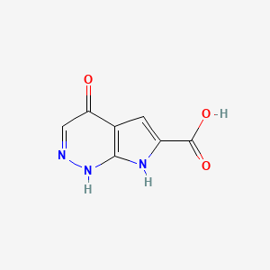 molecular formula C7H5N3O3 B1400780 4-hydroxy-7H-pyrrolo[2,3-c]pyridazine-6-carboxylic acid CAS No. 1269822-96-9