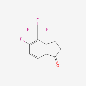 molecular formula C10H6F4O B1400782 5-Fluoro-4-trifluoromethyl-indan-1-one CAS No. 1202577-94-3