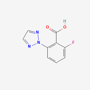 molecular formula C9H6FN3O2 B1400783 2-Fluoro-6-(2H-1,2,3-triazol-2-yl)benzoic acid CAS No. 1186050-58-7