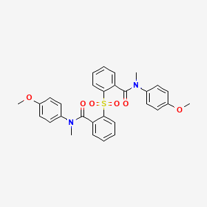 molecular formula C30H28N2O6S B14007839 2,2'-Sulfonylbis[N-(4-methoxyphenyl)-N-methylbenzamide] CAS No. 71087-61-1