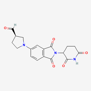 (3R)-1-(2-(2,6-dioxopiperidin-3-yl)-1,3-dioxoisoindolin-5-yl)pyrrolidine-3-carbaldehyde