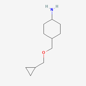 molecular formula C11H21NO B1400785 4-[(Cyclopropylmethoxy)methyl]cyclohexan-1-amine CAS No. 919799-84-1