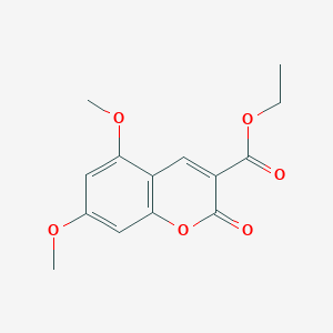 2H-1-Benzopyran-3-carboxylic acid, 5,7-dimethoxy-2-oxo-, ethyl ester